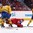 MONTREAL, CANADA - JANUARY 5: Russia's Kirill Kaprizov #7 gets tangled up with Sweden's David Bernhardt #5 and Sebastian Ohlsson #25 during bronze medal game action at the 2017 IIHF World Junior Championship. (Photo by Andre Ringuette/HHOF-IIHF Images)

